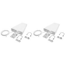 2X Antena Periódica de Log de Banda Completa 5G 12dBi 698-4900MHz Antena Direcional Externa Amplificador de Reforço de Sinal de Rede SMA