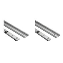 2sets 300 mm T-Sleuf Verstekbalkgeleiderset, T-Vormige Railgeleider van Aluminiumlegering met Wielen, Niet-Geperforeerde T-Vormige Geleider