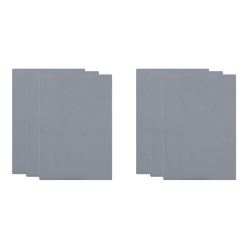 6 Pcs Rubber Stamp Sheets for Laser Engraving Machine, A4 Rubber Stamp Sheets for Laser Cutter ,2.3 mm Grey