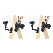 4X Easel Brush Clip with Twistable Copy Holder Clip,Paintbrush Holder Adjustable Foldable Paper-Copy Clips