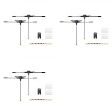 3X Gemini 2.4G/915Mhz Dual ELRS Diversity Receiver 100mW IPEX-1 Connector for FPV RC Long Range Drone Quadcopter