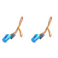 2X LED-Lamp Strobing-Straling/Flashing/Rotating Light voor 1/10 RC Modelauto 1:14 Tractor RC Engineering Truck,Blauw