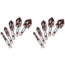 Ensemble de 10 Forets à Fraiser, Foret à Fraiser HSS à 82 Degrés pour Bois, Métal et Plastique
