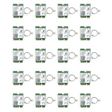 20X 9560NGW WiFi Card+Antenna 1730Mbps Wireless AC 9560 Dual Band 2.4G+5G BT 5.0 802.11Ac M.2 CNVI 9560NGW