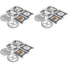 3X Carburetor Rebuild Kit Fit for Edelbrock 1400 1404 1405 1406 1407 1409 1411 1477 for Carter AFB Automotive and Marine