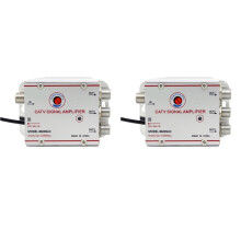 2X 3-Wege-Kabel-Tv-Splitter-Verstärker 8620Sa3 20Db Digital-Tv-Antennen-Signalverstärker Heim-Tv-Geräte Eu-Stecker 220V