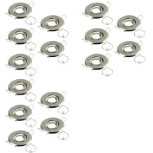 15X High Quality MR11 Bulb Holder Recessed LED Spotlights Frame Adjustable Ceiling Light Led Holders Cutout 45mm