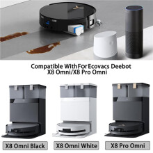 2 Sets Accessoireset voor  Deebot X8 Omni/X8 Pro Omni Rubberen Hoofdborstel HEPA-Filters Wisserrollen Zijborstels Stofzakken