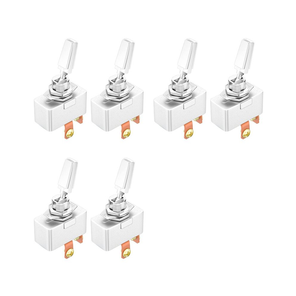 50A 12V Heavy Duty Toggle 2-Pin Spst -Off, Chrome Plated, 6Pcs For Automotive 4713561203297