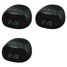 3X VST Clock Controlled AM FM Dual Channel LED Radio Alarm Clock Plug in Clock Radio Dual Alarm Clock Consumer