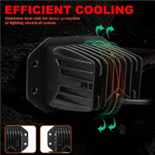 2X Inbouw LED-Werklampbalk voor Offroadgebruik, 12V/24V, 40W, Spotbundel, LED-Lichtbalk voor Auto, Vrachtwagen, ATV, Koplamp