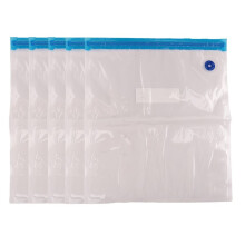 10 Bolsas Reutilizables con Cremallera para Almacenamiento de Alimentos Al Vacío para Bomba Selladora Al Vacío de Mano Eléctrica, 30 X 34 cm