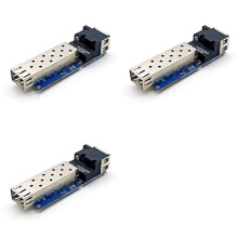 3X 100/1000M Fiber Media Converter Slot SFP Transceiver Module Gigabit PCBA Fiber Optical Ethernet