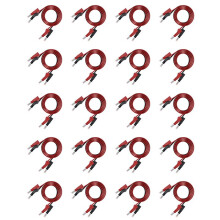 40Pcs Multi-Meter Test Leads Cable Jumper Wire Security 4mm Banana Plug Retractable Test Tool Red Black
