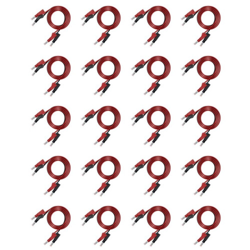 40Pcs Multi-Meter Test Leads Cable Jumper Wire  Security 4mm Banana Plug Retractable Test Tool Red Black