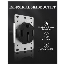 5X NEMA14-50-Steckdose in Industriequalität für Noch Mehr Sicherheit, Kein ÜBerhitzen oder Schmelzen, 50-Ampere-125/250-V-Steckdose für Laden Von