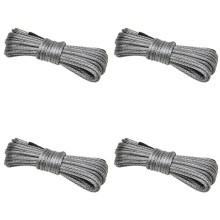 4X Synthetische Lierkabel, Grijs1/4 X 50ft Synthetische Lierkabellijnkabel voor ATV SUV Vrachtwagen Boot Lier