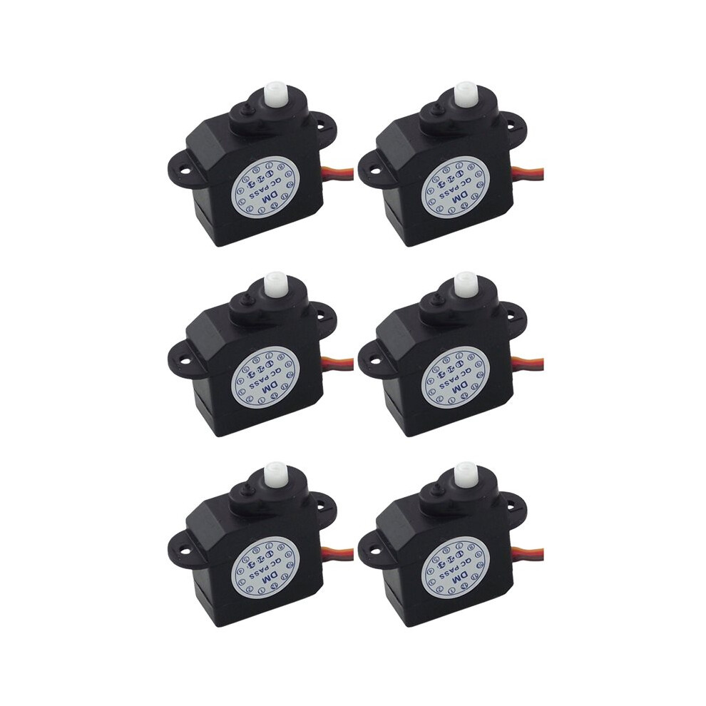 6 Pcs New 2.1G Micro-Type Servo 180 Degree Rotation Dm-S0020 2G Plastic Servomotor 4.8V-6V 6033604603005