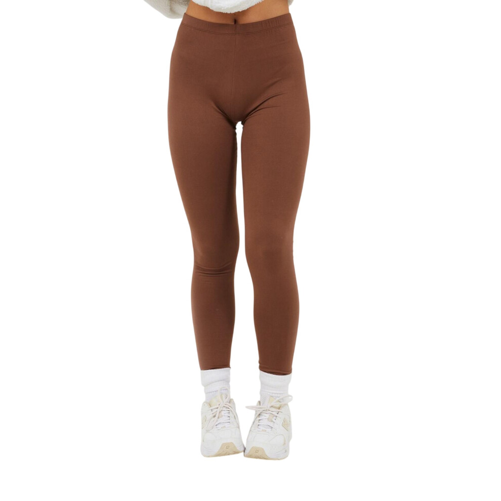 Brave Soul (8 Uk, Chocolate) Womens/Ladies Polyester Plain Leggings Multicoloured