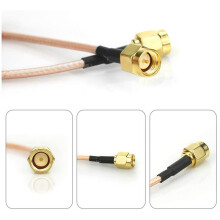 6Pcs RG316 Wire Jumper SMA Male to SMA Male WiFi Antenna Extension RF Coaxial Coax Cable Adapter Jumper(100cm)