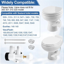 2X 385314349 RV Water Valve Assembly Repair Kit for Sealand EcoVac Vacuflush Pedal Flush Toilets
