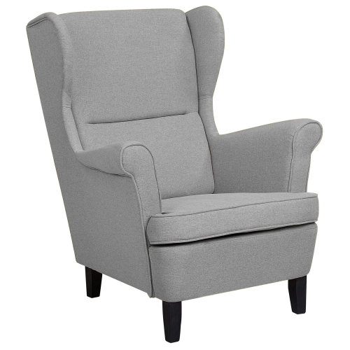 Beliani Wingback Chair ABSON Fabric Grey