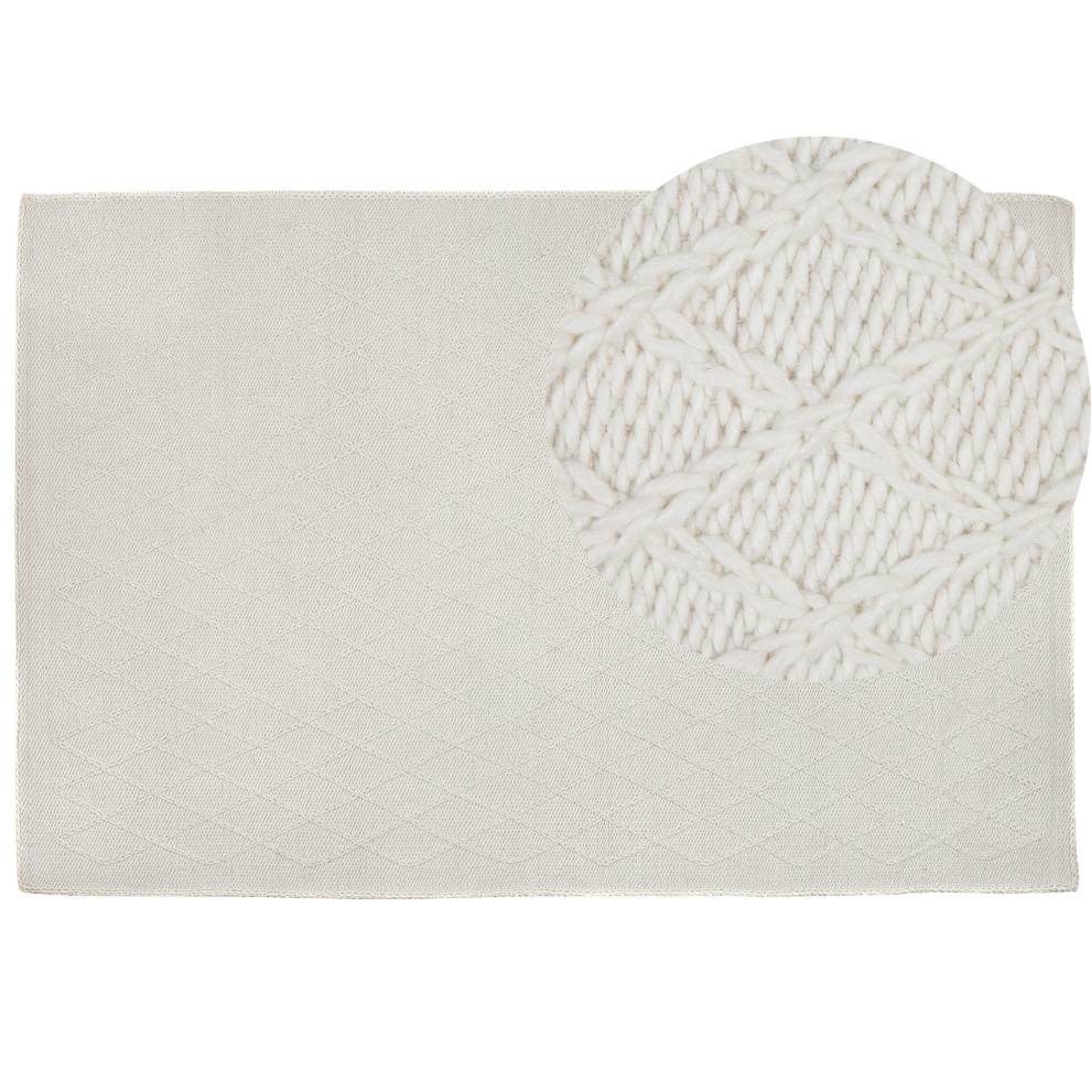 Beliani Rug Erzin Off-White 160 X 230 Cm