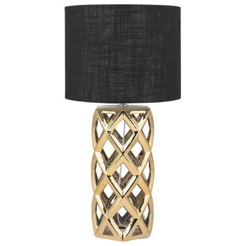 Beliani Table Lamp SELJA Ceramic Gold