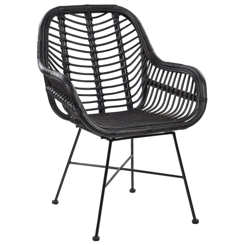 Beliani Dining Chair CANORA Rattan Black