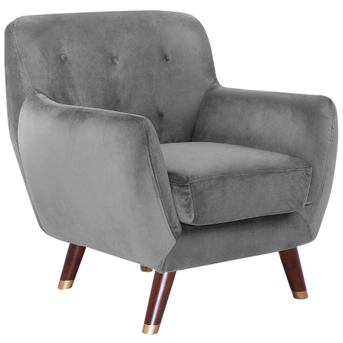 Beliani Armchair BODO Velvet Grey