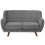 Beliani Sofa 2 Seater BODO Velvet Grey 1