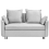 Beliani Sofa Bed 2 Seater HOVIN Fabric Light Grey 1