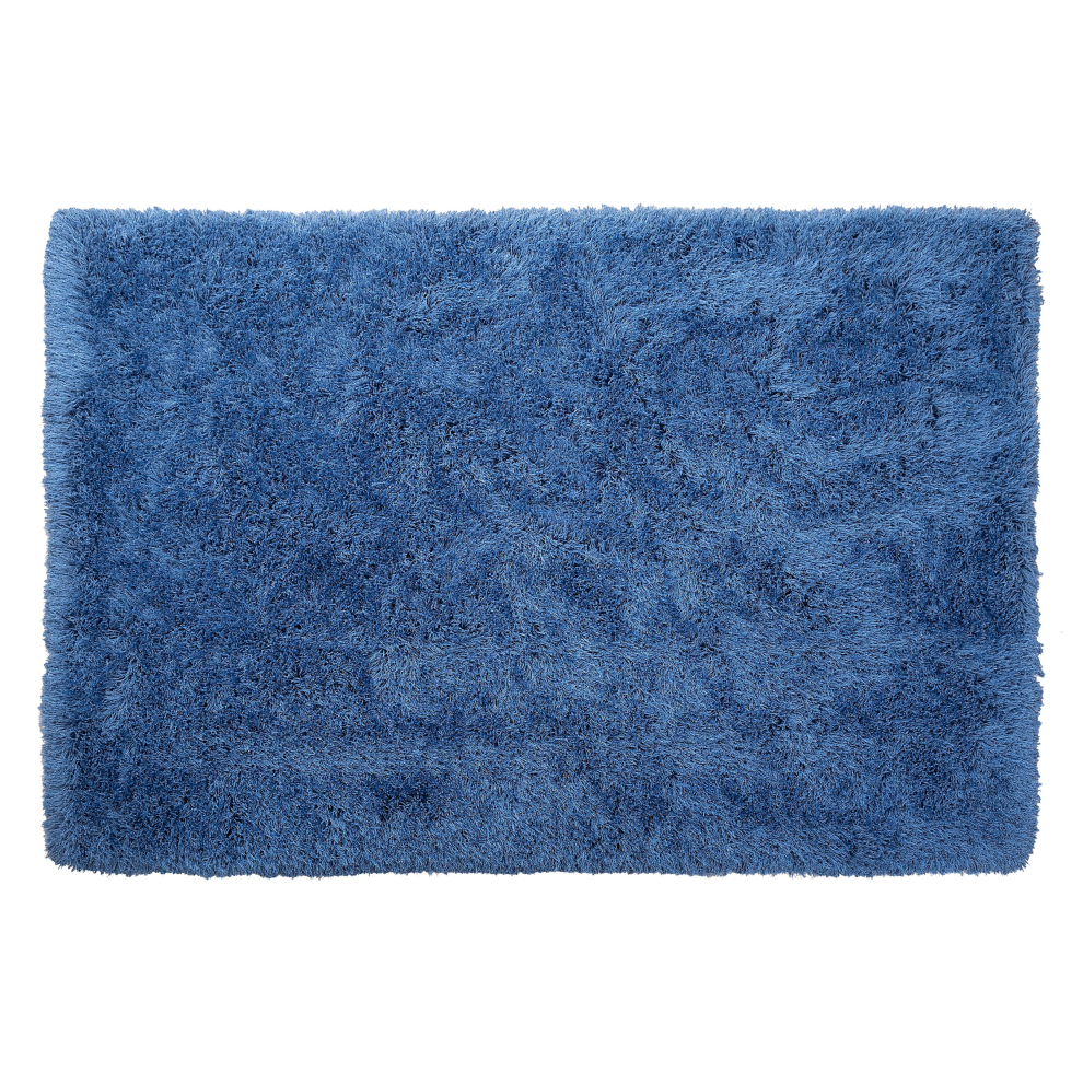 Beliani Shaggy Rug Cide Blue 140 X 200 Cm