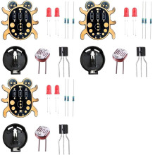 3X Zestaw Elektroniczny Weevil Eye DIY dla Początkujących, Nauka Lutowania, Zestaw do Zabawy, Ręcznie Robiony Prezent, Odpowiedni do Eksperymentów