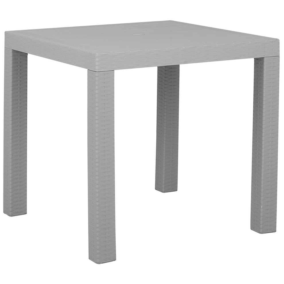 Beliani Garden Dining Table Fossano 80 Cm 80 Cm Light Grey