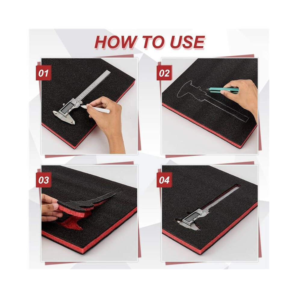 14Pcs Tool Box Foam,15.7X11.8x0.9inch Tool Inserts For Toolbox Hard Case Drawer Camera Toolbox Tool Shadow Insert 6032904544919