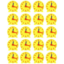 20pcs 4 Inch Student Learning Clock Model Teacher Gear Clock 12/24 Hour School Learning Tools