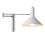 Foldable Metal Wall Light - Modern Folding Swing Arm Sconce for Bedside & Bar, Minimalist Extendable Lamp White 1