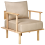 Beliani Armchair ASKER Fabric Sand Beige 1