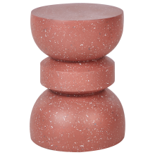 Side Table FALIRO 37 cm 37 cm Red Terrazzo