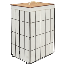 Laundry Basket MIRISSA Metal Black 72 L