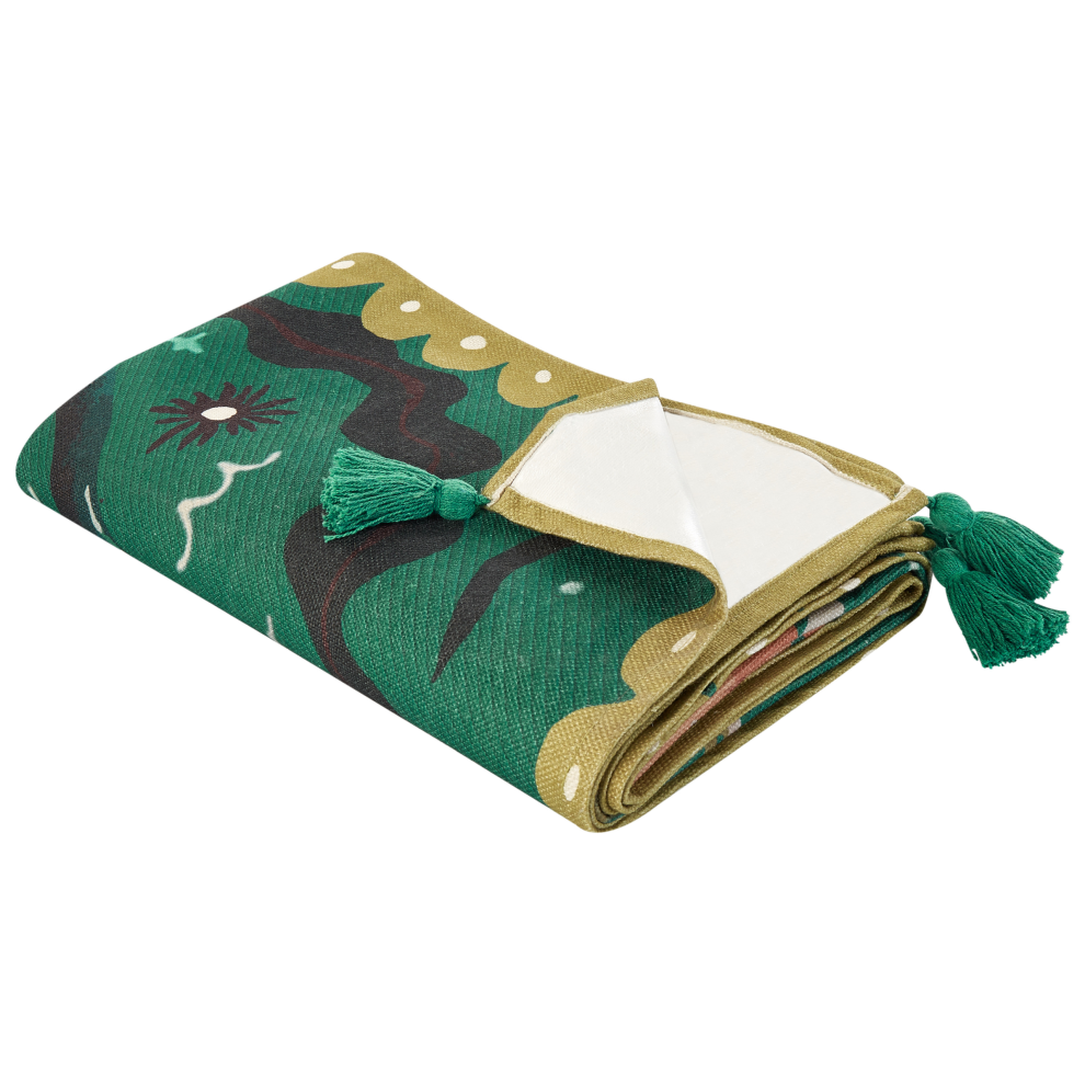 Beliani Picnic Blanket Tuziani 200 X 200 Cm Green
