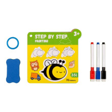 70 Patterns Step-By-Step Learning Simple Drawing Card Book, Reusable Graffiti Set, Cartoon Educational Drawing
