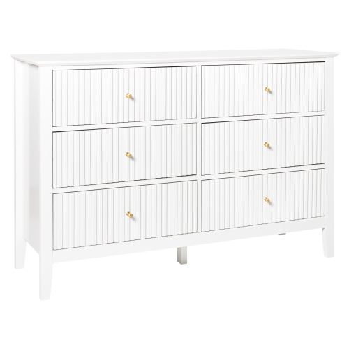 Beliani 6 Drawer Chest ASSISI White