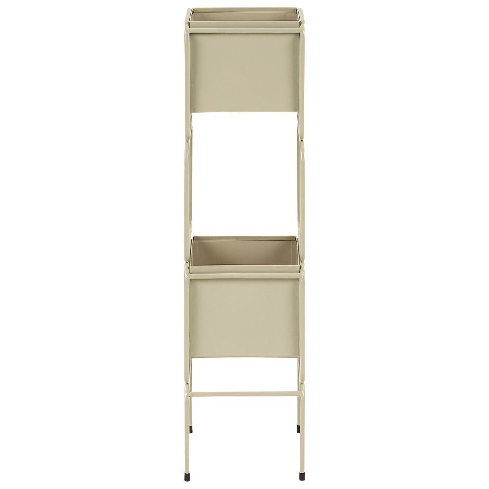 Beliani Plant Stand Cotinus Metal 20 Cm Beige