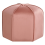 Beliani Pouffe WISHEK Velvet Pink 1