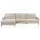 Beliani Corner Sofa 4 Seater SIGGARD Fabric Beige Right Hand 1