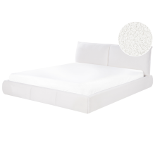 Waterbed Boucle VINAY 180 x 200 cm (EU Super King) White