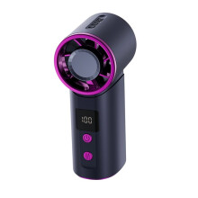 Ventilador Eléctrico de 5 Velocidades con Pantalla Digital, Ajustable, Turbo, Portátil, para Exteriores, Colgante, Silencioso C