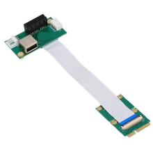 PCI-E to PCI-E 1X Cord Adapter Card with USB Riser Card High Speed FPC Cable